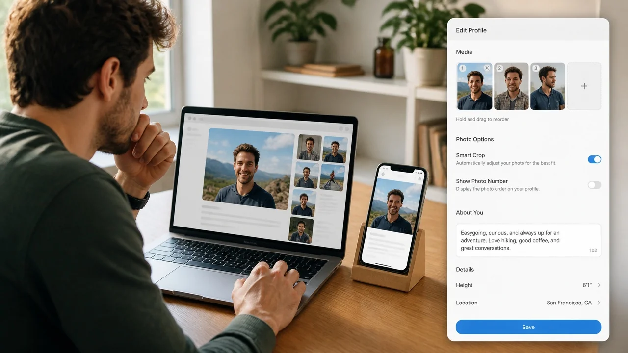 Photos for Dating Sites vs Apps: Specs, Crops, and What Converts
