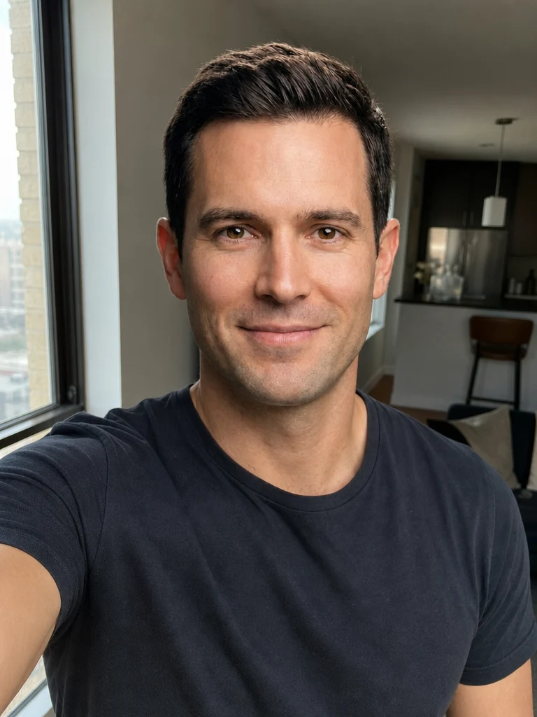 Before: LinkedIn — modern corporate headshot