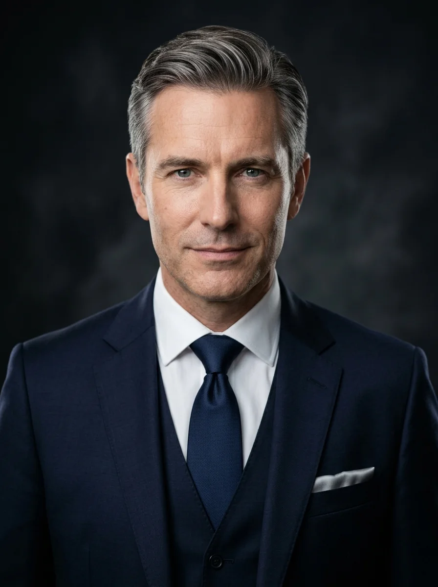 AI headshot template: Executive / C-Suite (male)