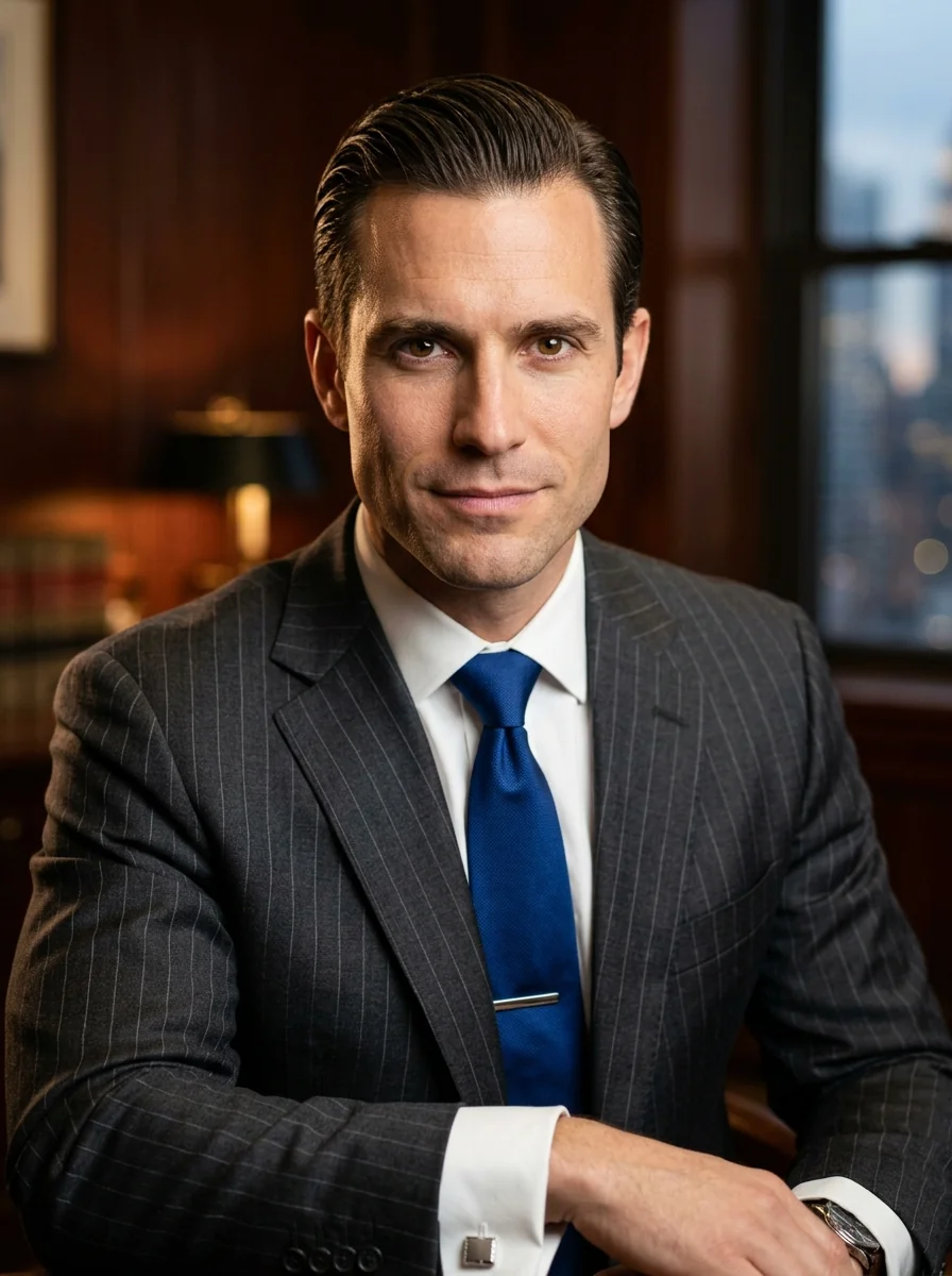 AI headshot template: Finance / Banking (male)