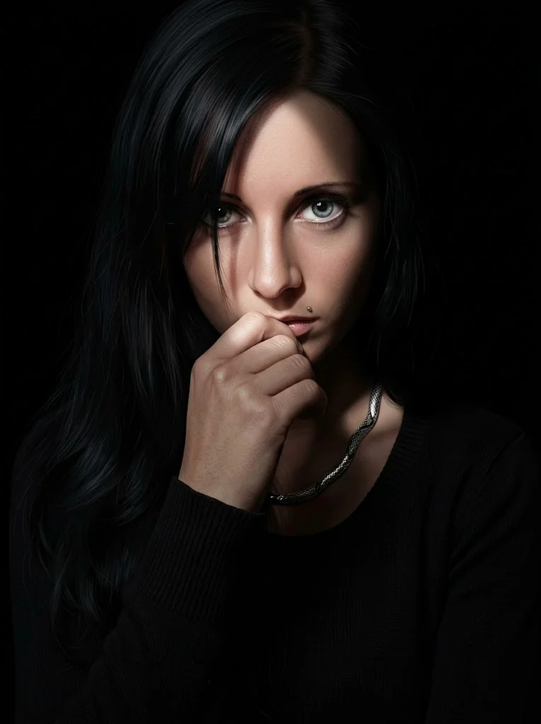 AI portrait generator result: spotlight anime portrait
