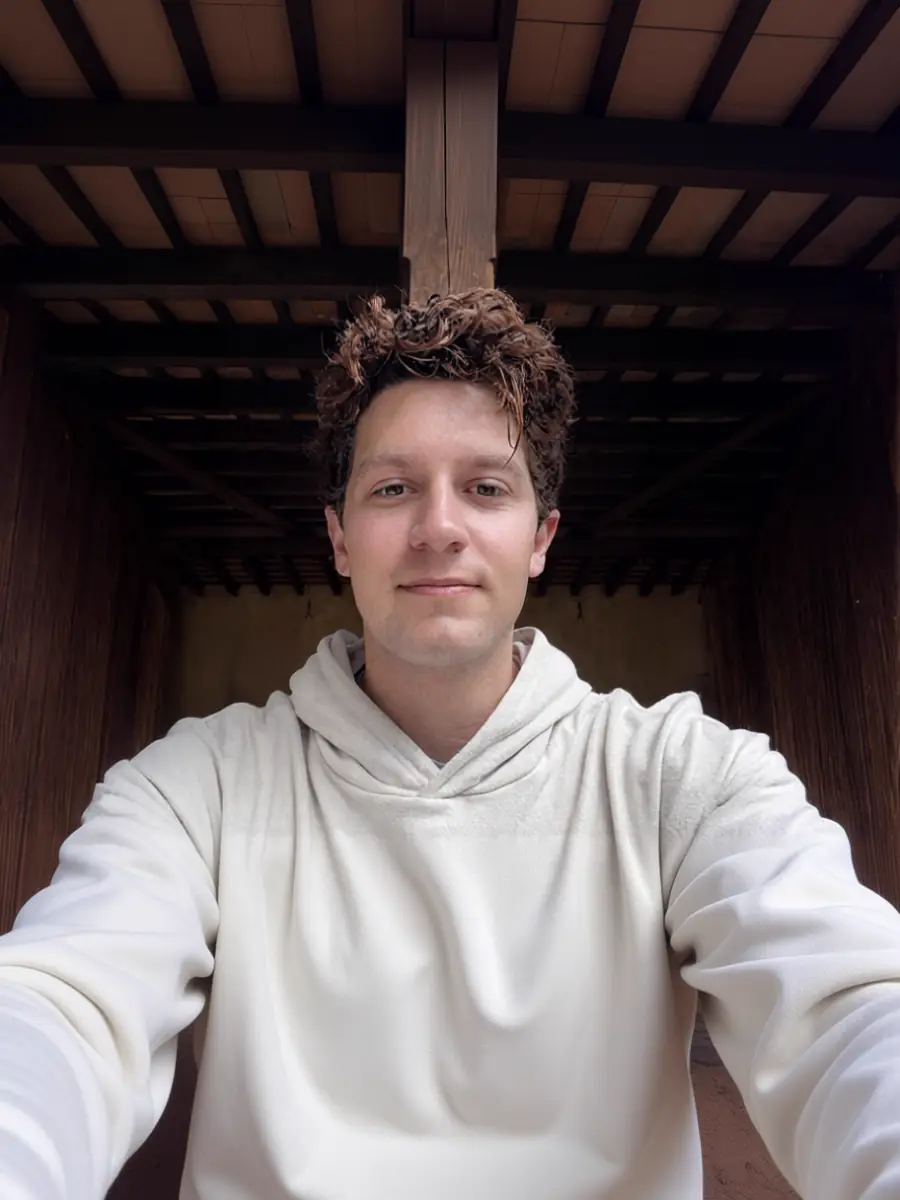 Before: Before and after AI mountain hiking dating photo transformation