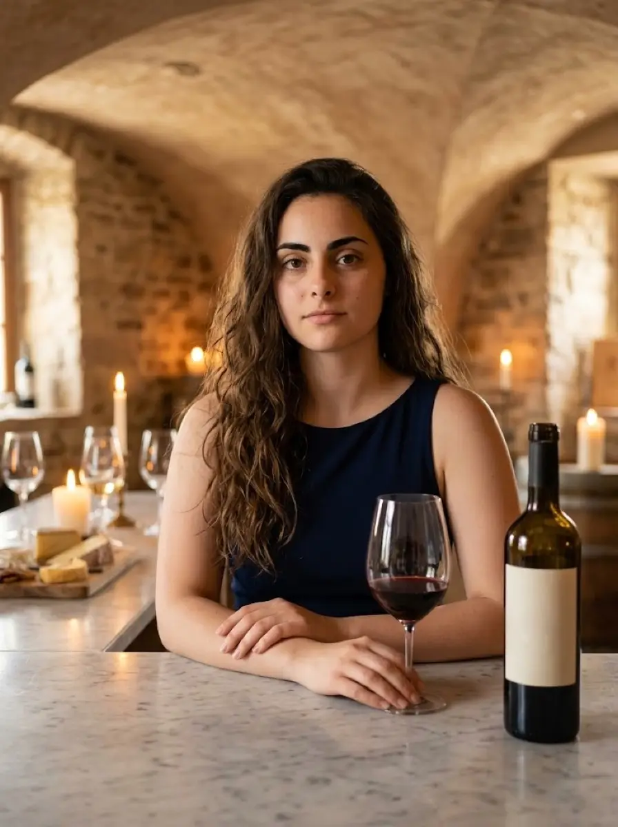 After: Before and after AI wine tasting dating photo transformation